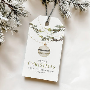  Elegant Christmas Ornament Gift Tags