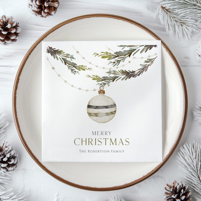  Elegant Christmas Ornament  Napkin (Creator Uploaded)