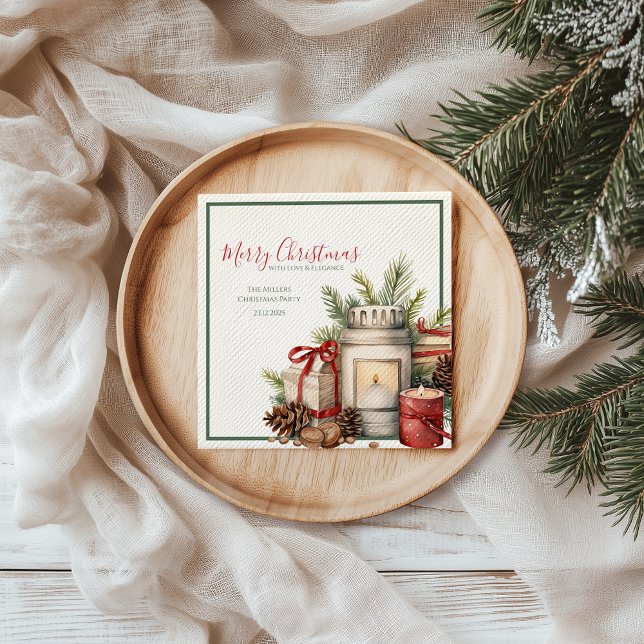 Elegant Christmas Paper Napkins (Festive Christmas napkins — personalized holiday table napkins for stylish gatherings.)