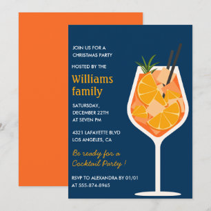 Elegant Christmas Party Cocktail Modern Invitation
