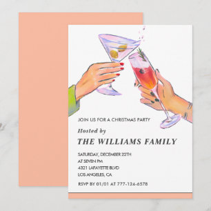 Elegant Christmas Party Cocktail Party Invitation