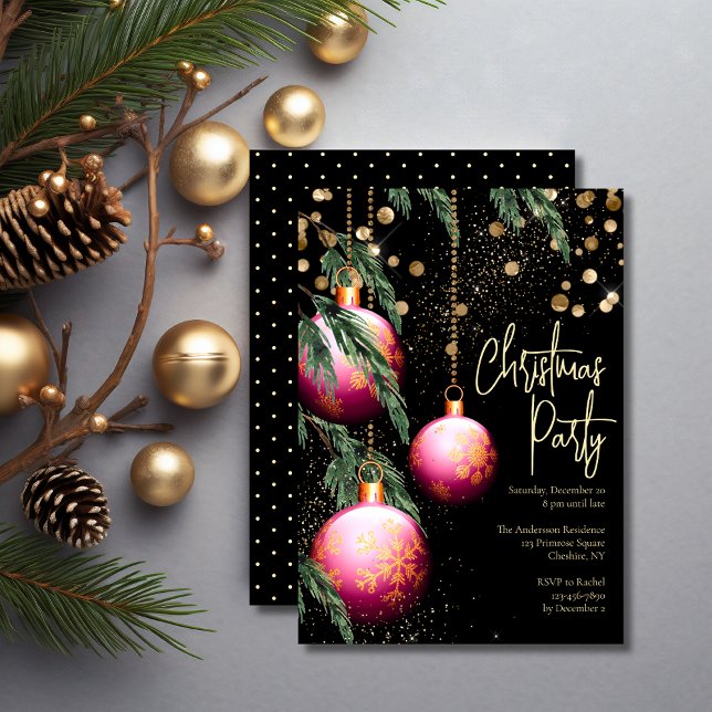 Elegant Christmas Party Custom  Invitation (Creator Uploaded)