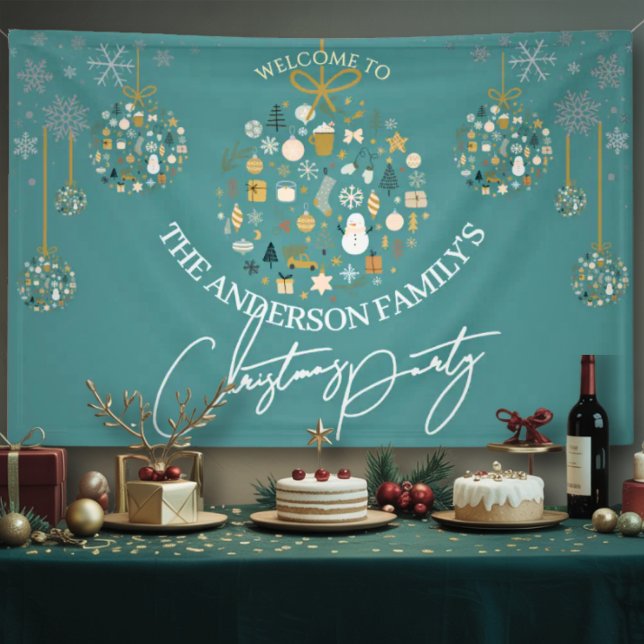 Elegant Christmas Party Festive Holiday Minimalist Banner (Creator Uploaded)