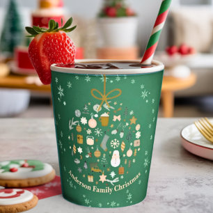 Elegant Christmas Party Festive Holiday Minimalist Paper Cups
