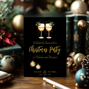Elegant Christmas Party Festive Home Celebration Invitation