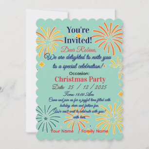 Elegant Christmas Party Invitation