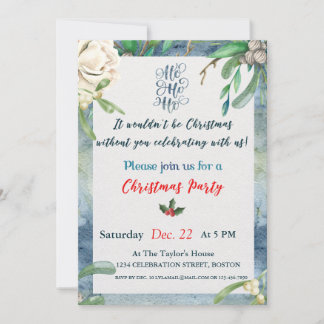 Elegant Christmas Party Invitation