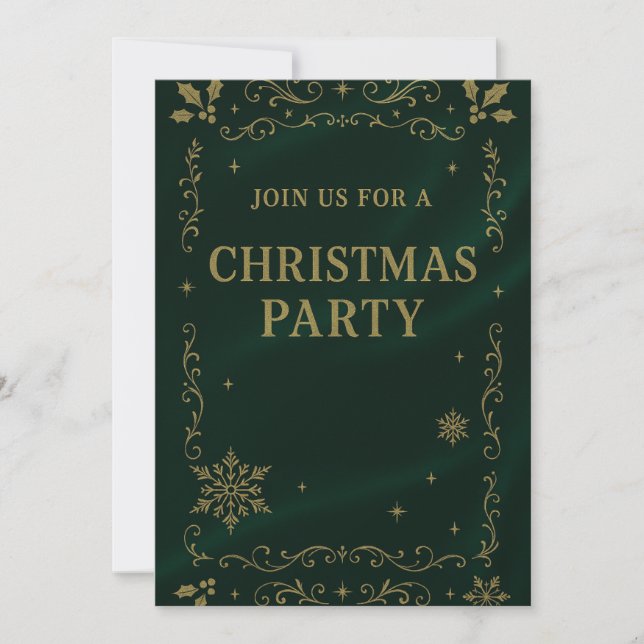 Elegant Christmas Party Invitation (Front)