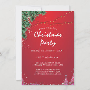 elegant christmas party invitation