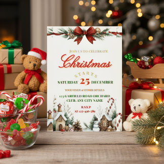 Elegant Christmas Party Invitation