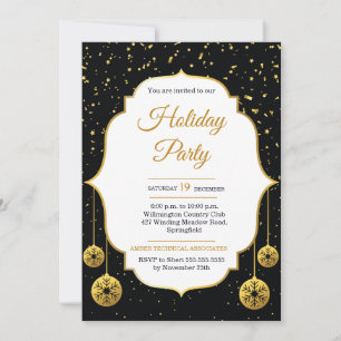 Elegant Christmas Party Invitation