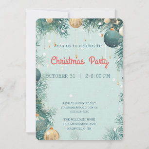 Elegant Christmas Party Invitation