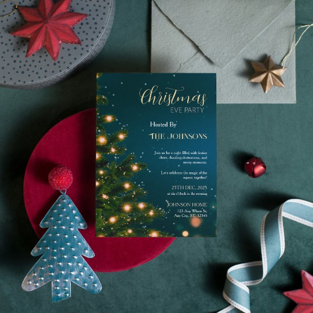 Elegant Christmas Party Invitation for Evening  (Creator Uploaded)