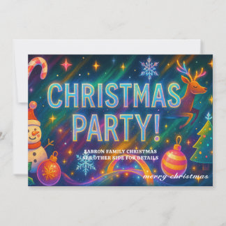 Elegant Christmas Party Invitation - Holographic!