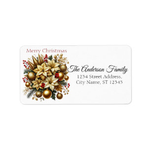 Elegant Christmas Party Modern Label