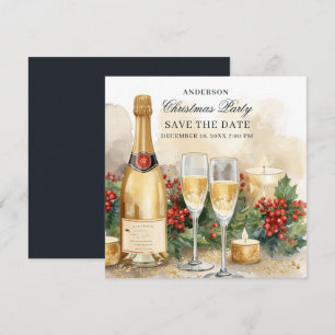 Elegant Christmas Party Save The Date