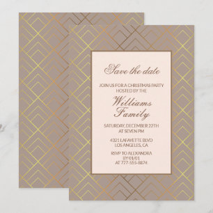 Elegant Christmas Party  Save the date Invitation