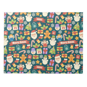 Elegant Christmas Pattern- Merry Christmas Design Notepad