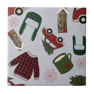 Elegant Christmas Pattern Tile