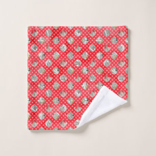 Elegant Christmas Pattern Wash Cloth