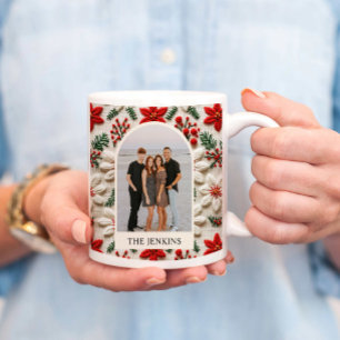 Elegant Christmas Personalised Photo Coffee Mug