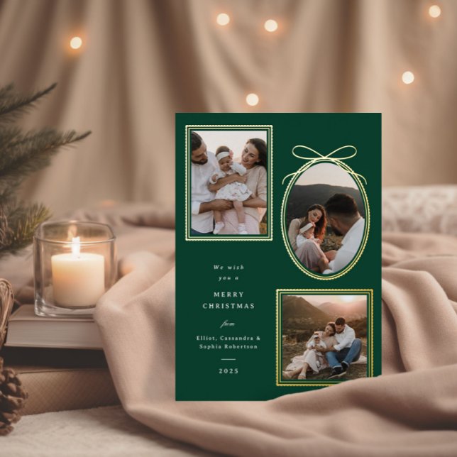 Elegant Christmas Photo Card | Three Photo Layout (Creator Uploaded)
