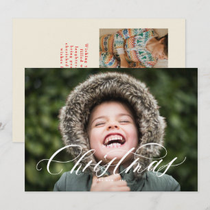 Elegant Christmas Photo Card with 2 Photos