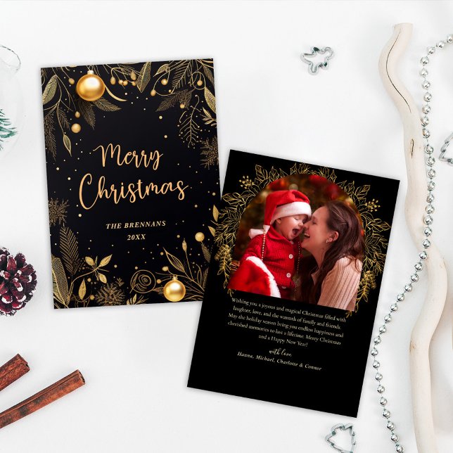 Elegant Christmas Photo Modern Unique Holiday Card (Elegant Christmas Photo Modern Unique Holiday Card)