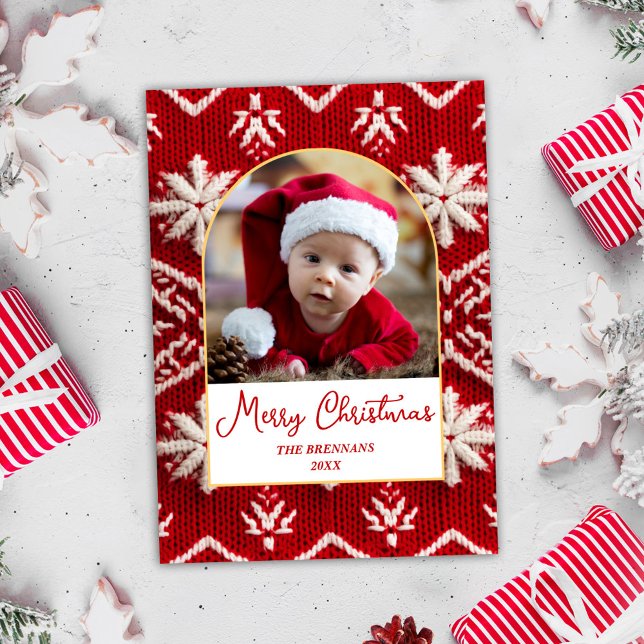 Elegant Christmas Photo Winter Holiday Card (Elegant Christmas Photo Winter Holiday Card)