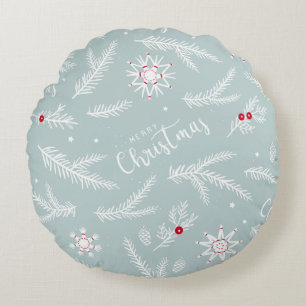 Elegant Christmas Pillow with Pine & Script