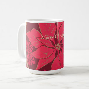 Elegant Christmas Poinsettia - Coffee Mug