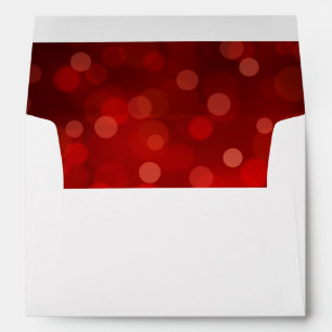 Elegant Christmas Red Bokeh Envelope