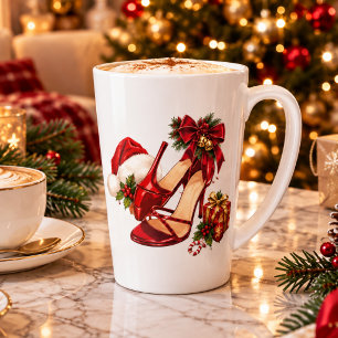 Elegant Christmas Red High Heel Mug – Festive Holi