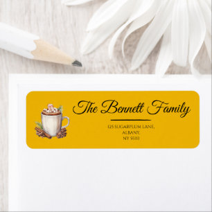 Elegant Christmas Return Address Label Modern