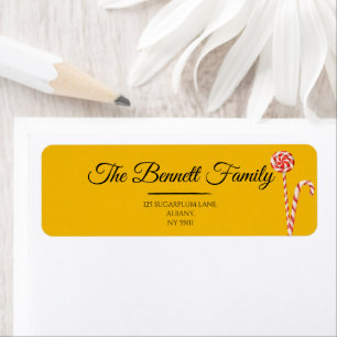 Elegant Christmas Return Address Label   Stylish