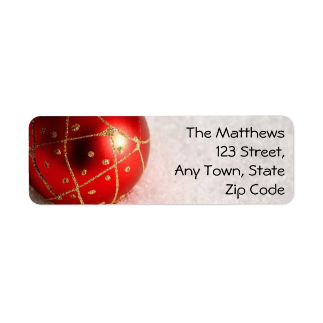 Elegant Christmas Return Address Labels (Front)