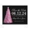 Elegant Christmas Save The Date Pink