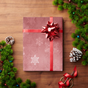 Elegant Christmas Snowflake Pattern Wrapping Paper