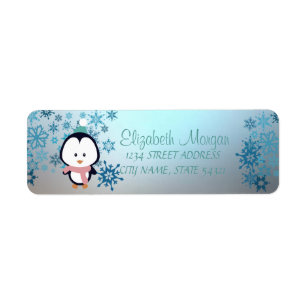 Elegant Christmas,  Snowflakes, Penguin