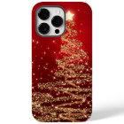 Elegant Christmas Sparkling Trees Red