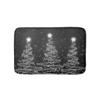 Elegant Christmas Sparkling Trees Silver