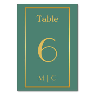 Elegant Christmas table number