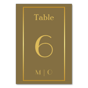 Elegant Christmas table number