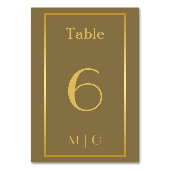 Elegant Christmas table number (Back)