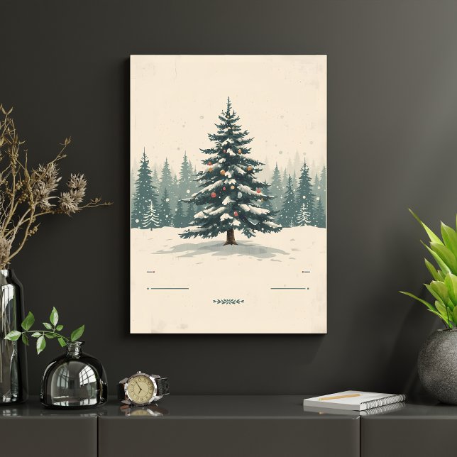 Elegant Christmas Tree Amidst Snowy Poster (Creator Uploaded)