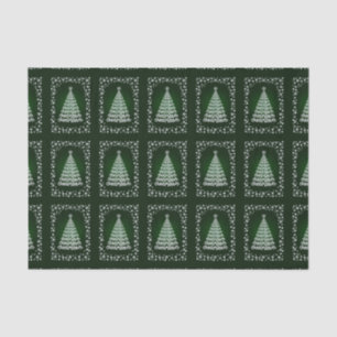 Elegant Christmas Tree And Stars Tissue Paper