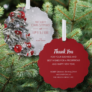 Elegant Christmas Tree Business Holiday Decoration Card