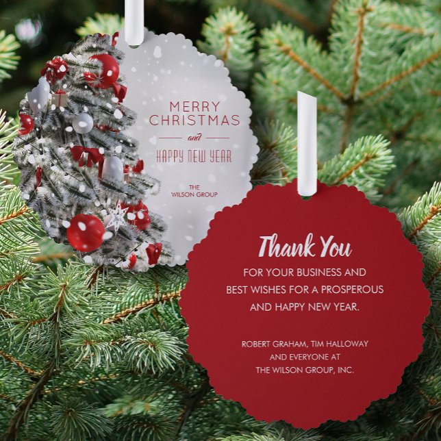 Elegant Christmas Tree Business Holiday Tree Decoration Card (Creator Uploaded)