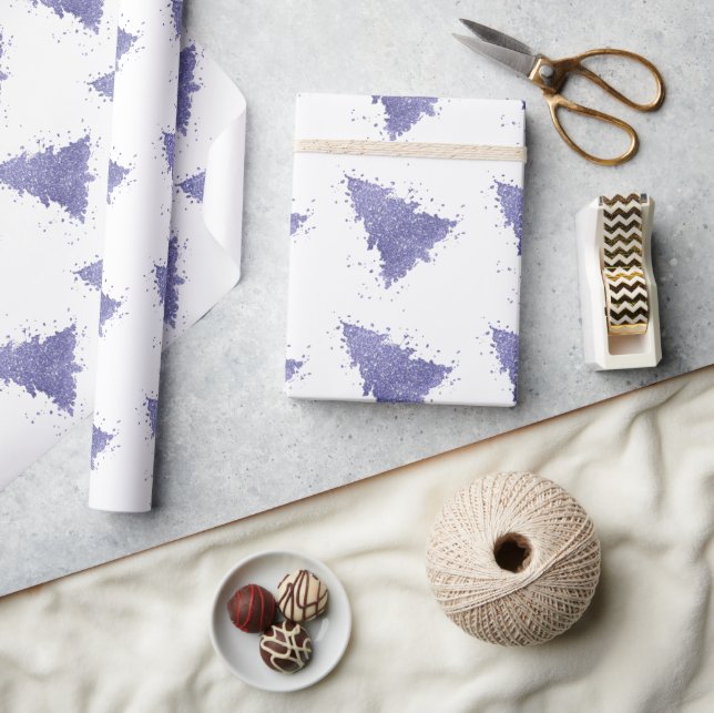 Elegant Christmas Tree | Charming Lavender Purple Wrapping Paper (Crafts)