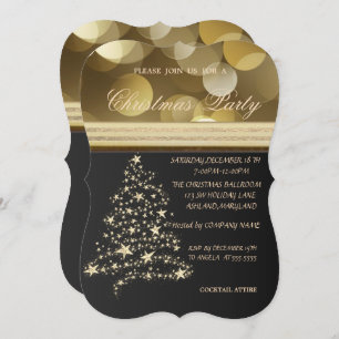 Elegant Christmas Tree,Company Christmas Party Invitation